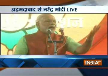 modi tells youth rally voters this time will punish congress more severely than in 1977