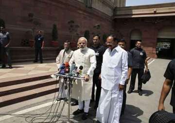 narendra modi introduces council of ministers in lok sabha