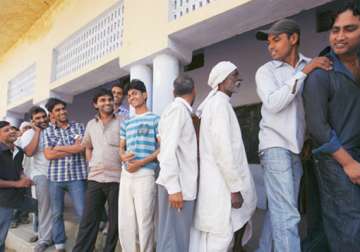 nearly 35 percent polling in haryana
