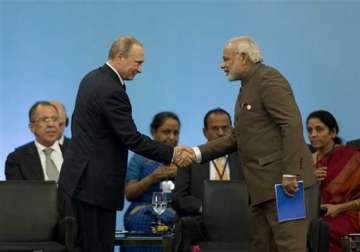 pm modi meets putin favours broadening of strategic partnership