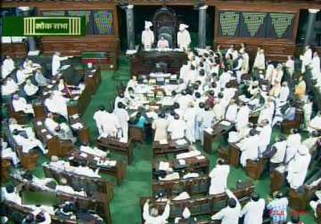 parliament adjourned till noon after uproar over telangana