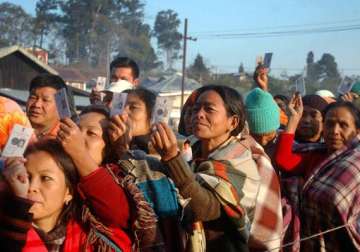 30 per cent polling in first three hours in nagaland