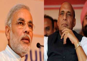 rajnath commends people modi for victory