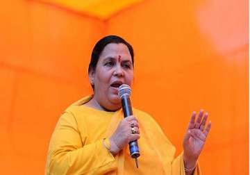 sp creating hype about vhp yatra to consolidate muslim votebank uma bharti