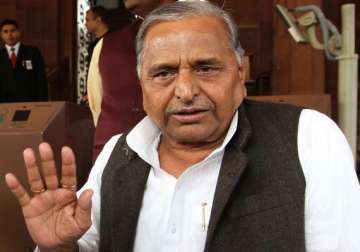 sp leaders supporters celebrate mulayam contesting from azamgarh