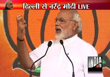 salient points modi s speech at delhi rally