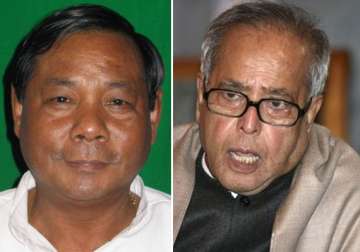 sangma congratulates mukherjee does not rule out moving court