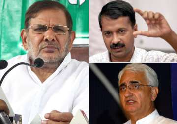 sharad yadav lashes out at both kejriwal salman khurshid