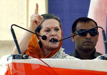 live bjp misleading people to grab pm s chair says sonia at mewat haryana rally