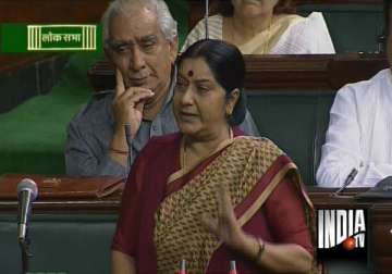 sushma swaraj asks lok sabha are we here only to pay tributes to martyrs