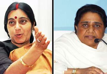 sushma says mayawati is a stone hearted woman