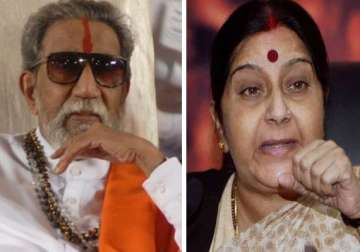 bjp stumped as bal thackeray bats for sushma as pm