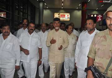 telangana naidu discharged leaves by air for hyderabad