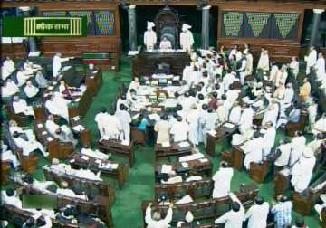 uproar in parliament over hyderabad blasts