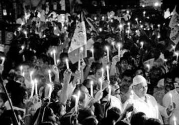 ysr congress holds candlelight marches