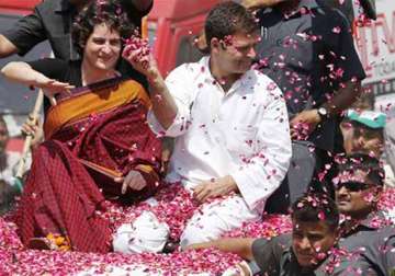 in pics priyanka gandhi campaigns for rahul gandhi in amethi