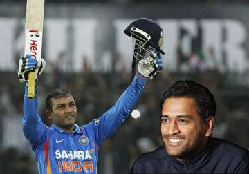 always believed virender sehwag would score 200 on his day dhoni