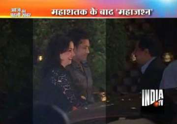 bollywood stars descend on ambani s party for sachin at antilla