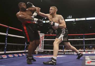 cricketer andrew flintoff wins debut fight in boxing