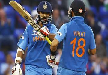 india australia odi rohit sharma virat kohli shikhar dhawan decimate aussie bowling