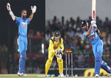 india australia kohli shikhar hit tons as india levels 2 2