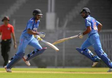 rohit manish lift india with impressive tons in warm up game