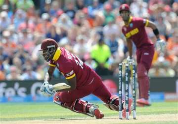 world cup 2015 west indies sent in to bat score 310 6 vs pakistan