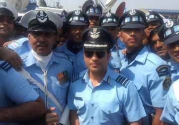 group captain sachin tendulkar celebrates air force day