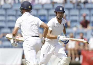 wi vs eng england grind on to 143 1 at lunch on day 3