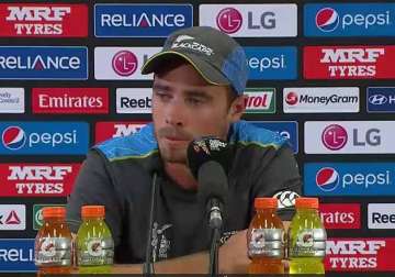 world cup 2015 our bowling unit performed superbly says tim southee on nz s win watch video