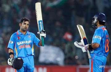 ton up gambhir leads from the front as india win by 8 wickets