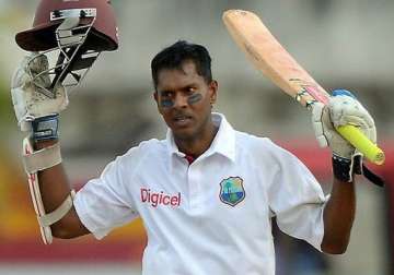 wi vs ban chanderpaul hits century for wi against bangladesh