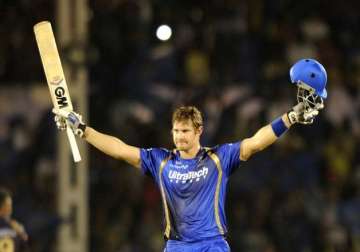 ipl 8 ton up watson powers rr to 199/6 against kkr in must win game