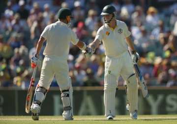 aus vs ind australia cruise to 123/0 at lunch on day 1