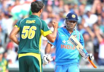 tri series dhoni attributes lacklustre new ball bowling for india s loss