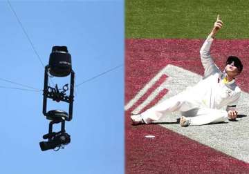 aerial tv camera causes concern in australia india 4th test