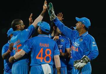 4th odi india level series with a convincing 35 run win over sa