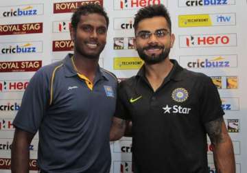 angelo mathews we want to beat india for retiring kumar sangakkara