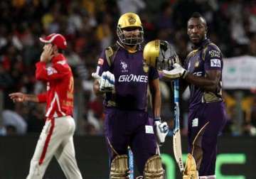 ipl 8 russell powers kkr home by 4 wickets against kxip