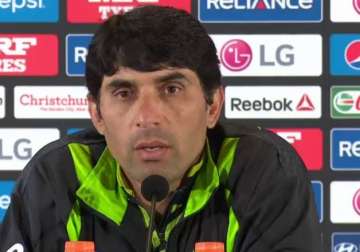 world cup 2015 we are not just panicking says misbah ul haq watch video