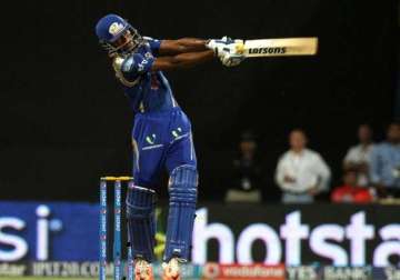ipl 8 pandya hits whirlwind fifty to help mi post 171 4 against kkr