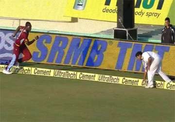 when a ball boy saved 2 runs for west indies in 4th odi watch video