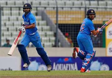 ind vs ban dhawan dhoni hit half centuries as india post 317/6