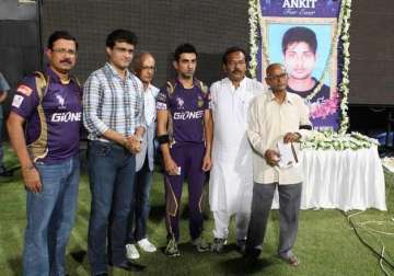 tribute to late cricketer ankit keshri at eden gardens