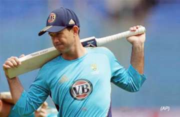 ponting s men hold net practice in bangalore