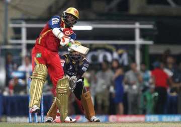 ipl 8 gayle force takes rcb home by 3 wickets against kkr