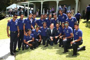 indian team attends afternoon tea session with australian pm tony abbott