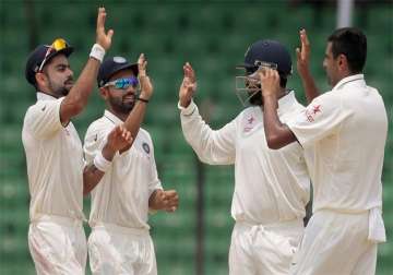 fatullah test india bowl out bangladesh enforce follow on