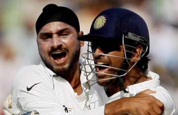 harbhajan reprimanded for kicking advertising board