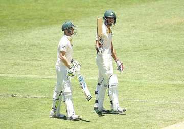 aus vs ind smith and johnson sizzle as australia reach 351/6 at lunch